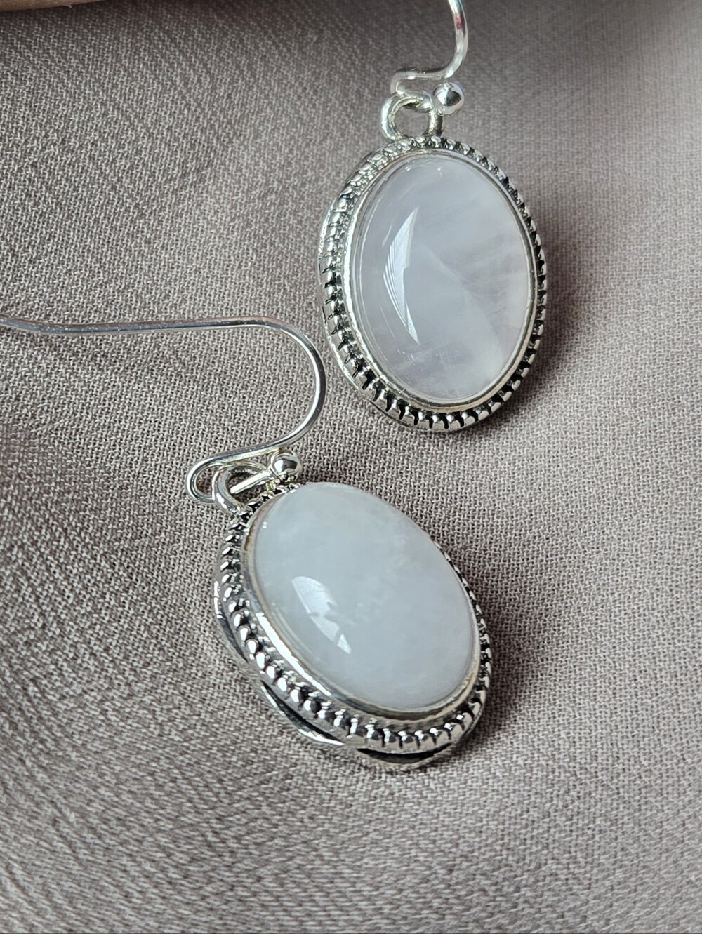 Light Pink Quartz Dangle Earrings